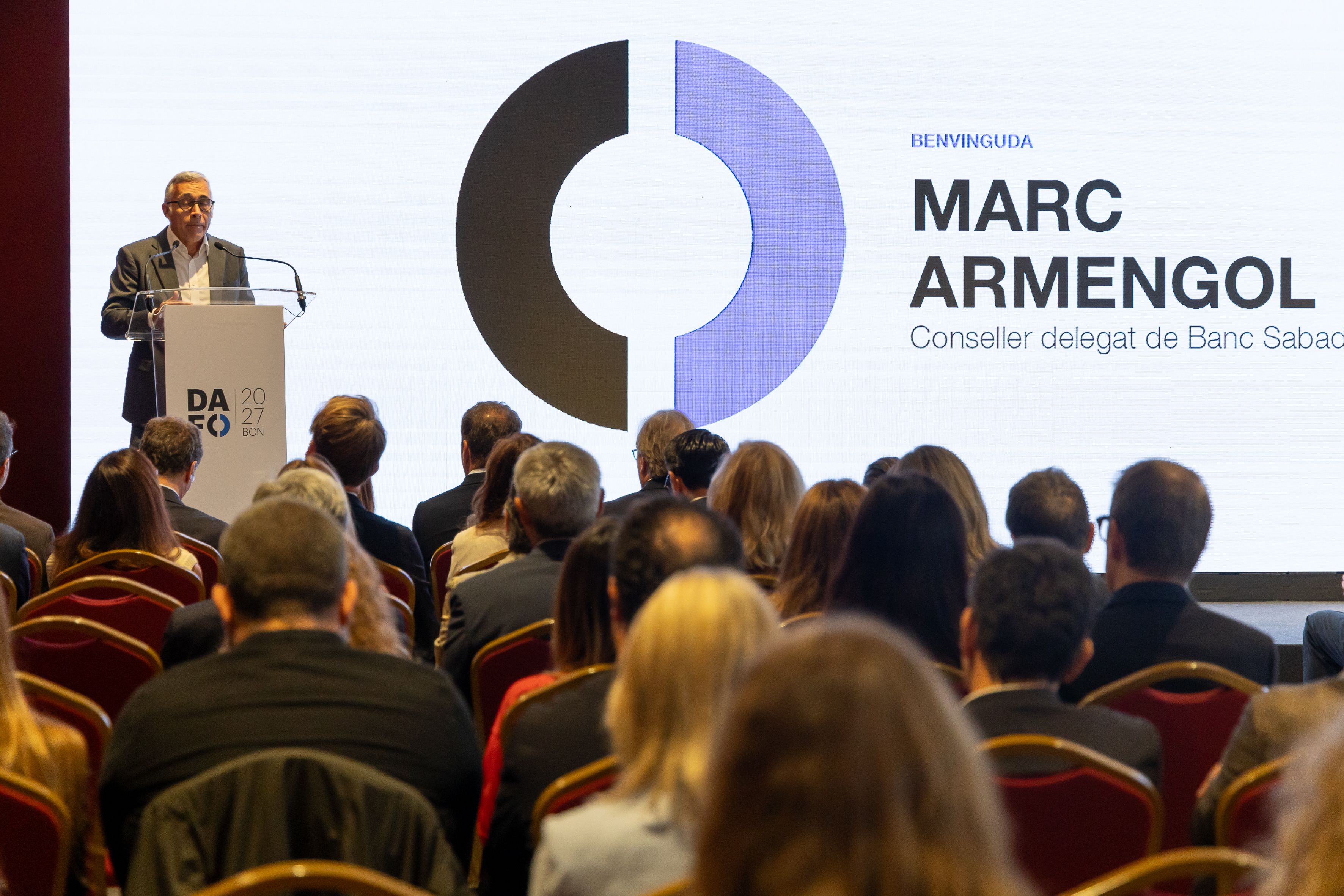 Marc Armengol, conseller delegat del Banc Sabadell durant el DAFO Barcelona 2027 © Àngel Bravo Marc Armengol, conseller delegat del Banc Sabadell durant el DAFO Barcelona 2027 © Àngel Bravo