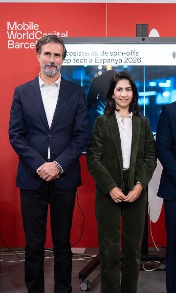 Lorenzo di Pietro, Barcelona Activa; Laia Corbella, CEO de la Mobile World Capital; Fernando Escobar, subdirector general de ciutadania, talent i emprenedoria digital de SEDIA; i Albert Mascarell, director de Tech Transfer de Mobile World Capital © Cedida