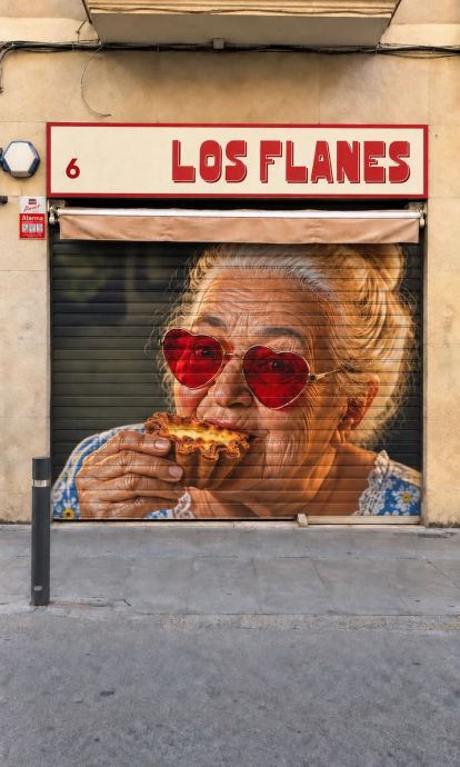 La façana de Los Flanes, la primera botiga especialitzada en aquest postre. © Los Flanes