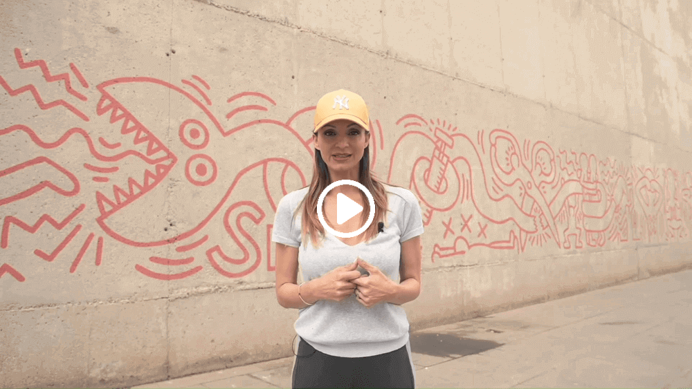 mural de keith haring video barcelona street art