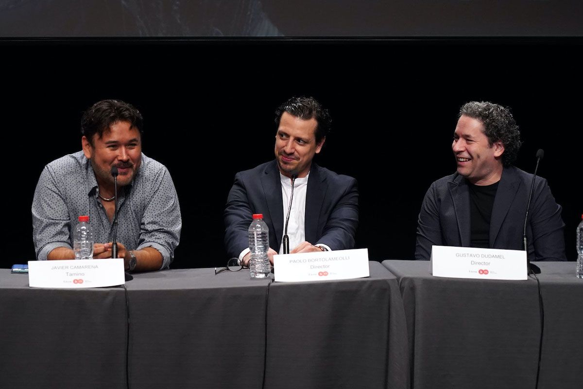 Javier Camarena, Paolo Bortolameolli y Gustavo Dudamel 