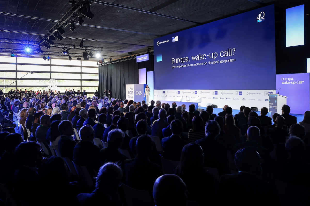 Reunión anual del Cercle d'Economia, en el Palau de Congressos de Catalunya.