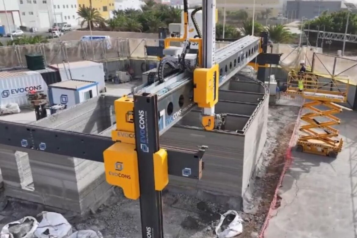 Impresión de un edificio con Evocons.