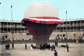 Globo aerostático en Barcelona.