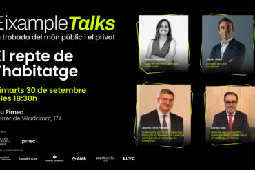 Cartell de l'Eixample Talks del 30 de setembre sobre el repte de l'habitatge