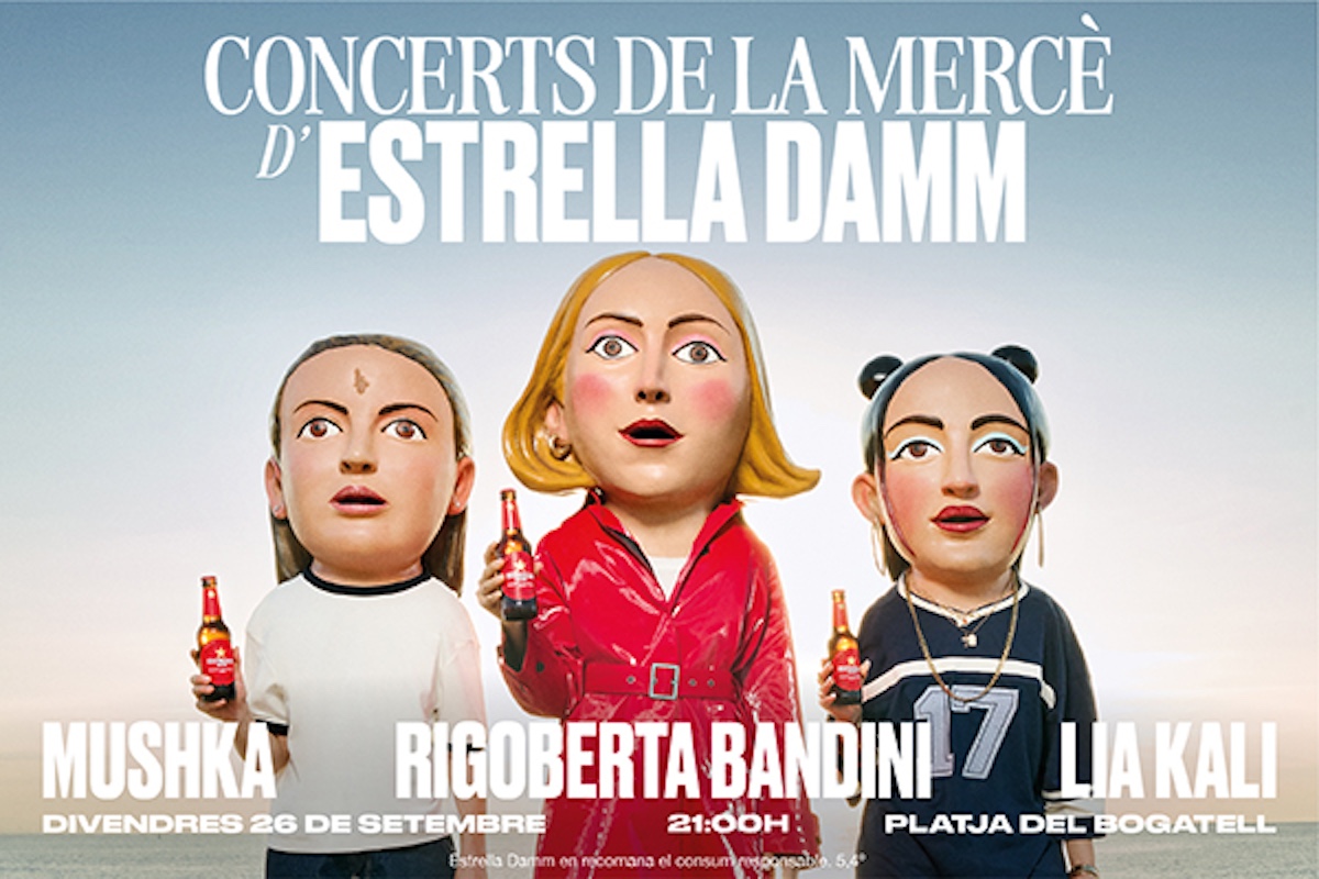 Cartel del concierto de Mushka, Rigoberta Bandini y Lia Kali.