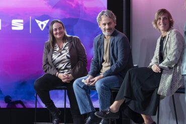 Patricia Such, Òscar Esteban y Maria Feliu en la presentación de la Fundación Seat Cupra