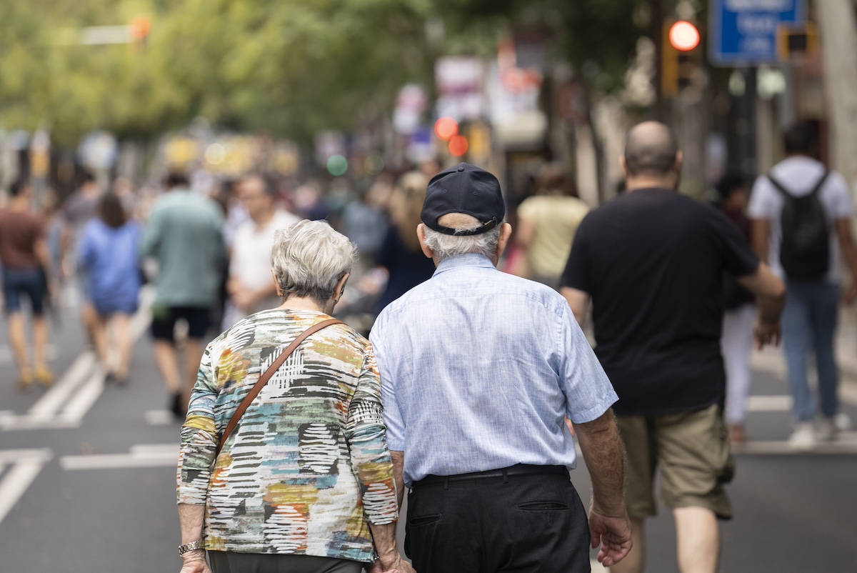 Personas mayores en Barcelona. 