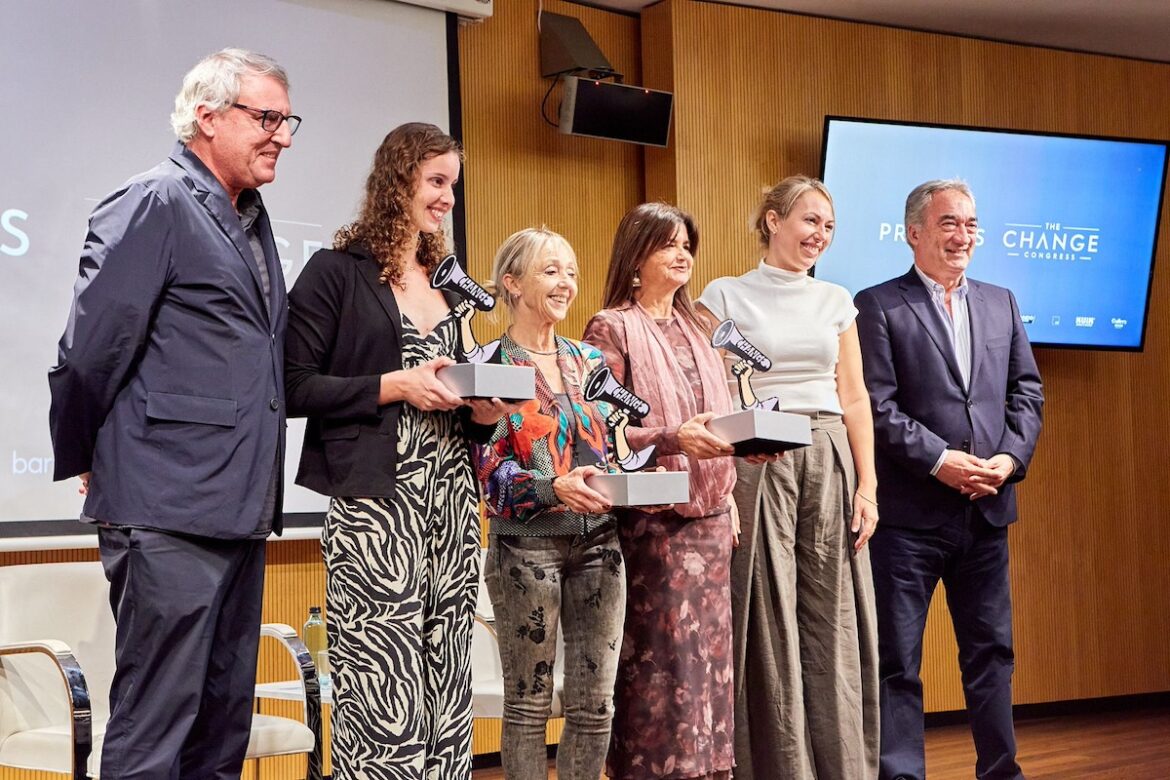 Santi Nolla (Mundo Deportivo), Iris Tió, Susana Closa (Aj.BCN), Marta Segú (FFCB), Isabel Pérez (UFEC),
