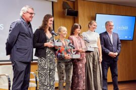 Santi Nolla (Mundo Deportivo), Iris Tió, Susana Closa (Aj.BCN), Marta Segú (FFCB), Isabel Pérez (UFEC),
