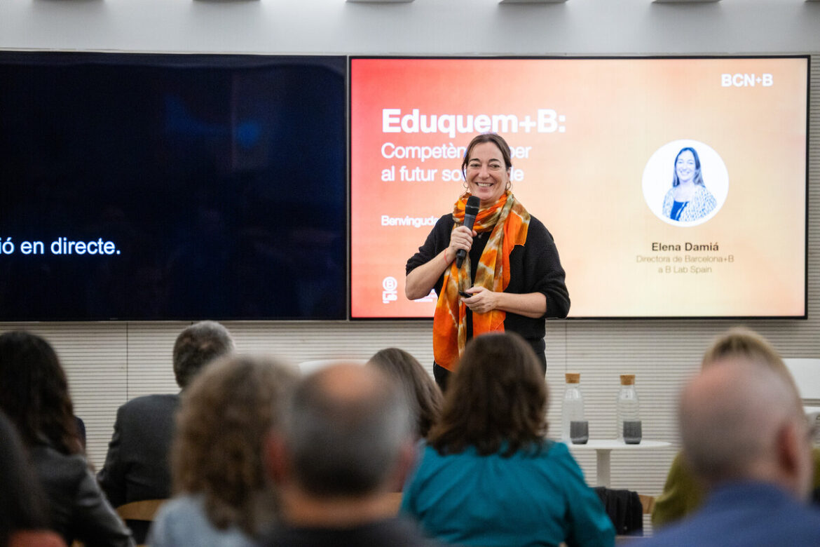 Elena Damiá, directora Barcelona+B a B Lab Spain durant la presentació de resultats del test 'Be Ready for Now'. © EADA Business School