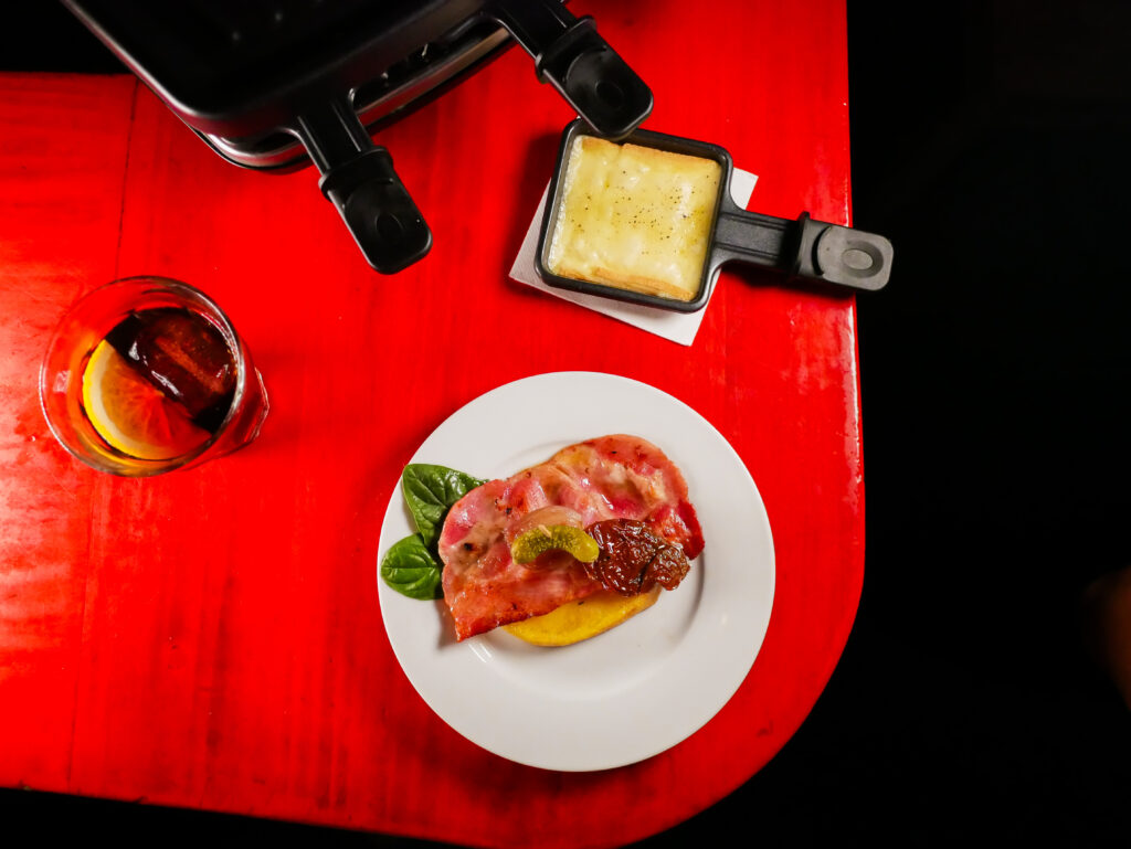 La mini raclette del Bianco Noir.