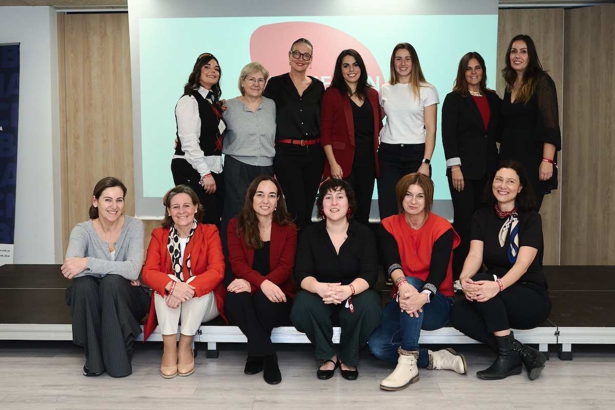 Las impulsoras de Dones en Joc en la presentación de la asociación, por Gerard Franco