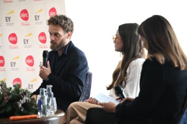 David Jordan, cofundador de Wizard Partners, durant el Dinar de Futur d'AIJEC.