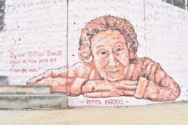 Mural al parc de la Creueta del Coll, en homenatge a Pepita Pardell.