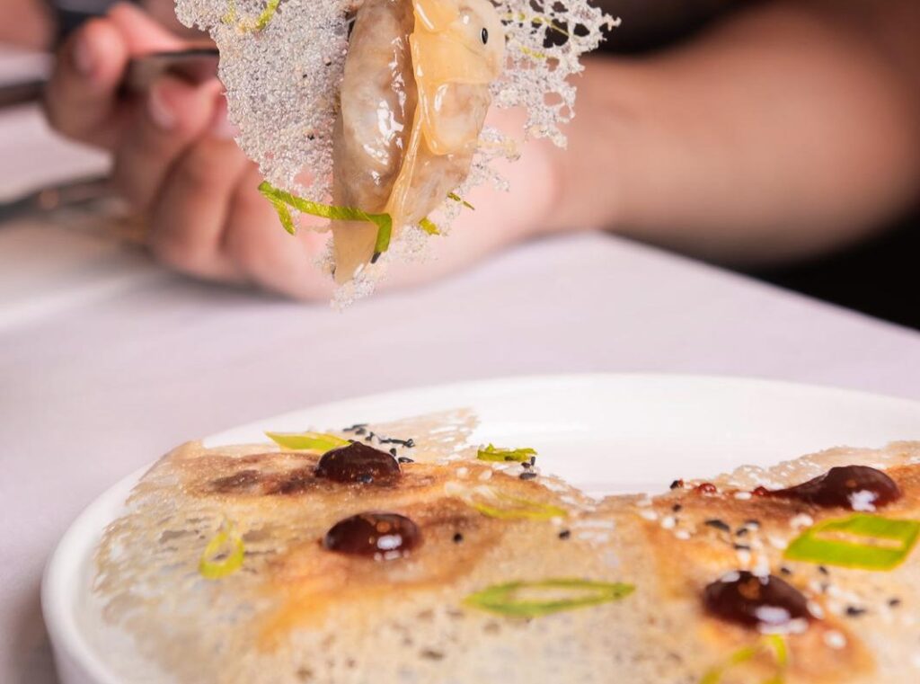 Gyozas de pato en The Lot. 