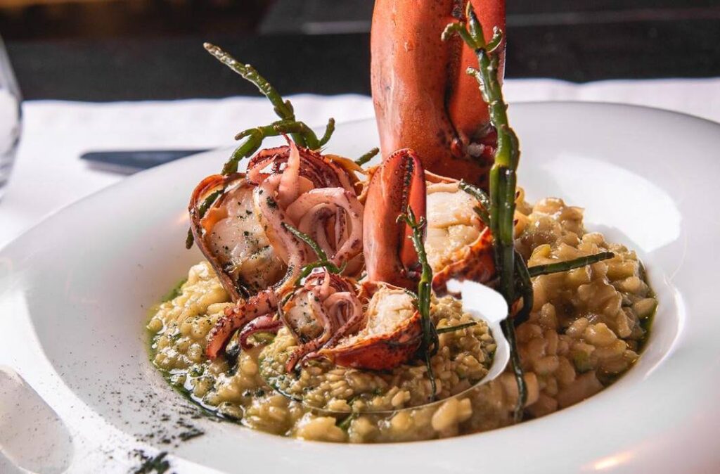 Risotto verde de Bogavante.