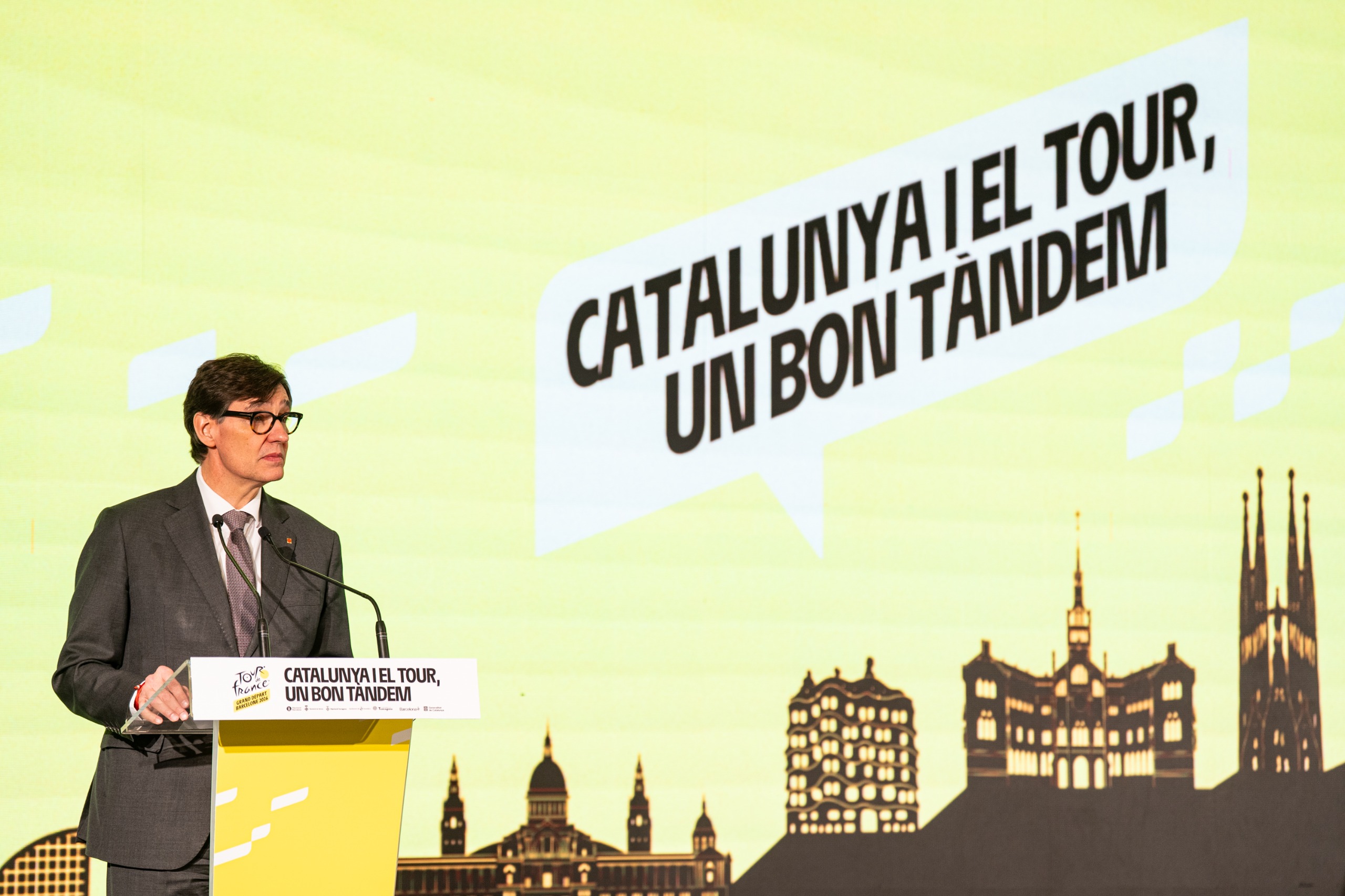 Salvador Illa en la presentación del Grand Depart