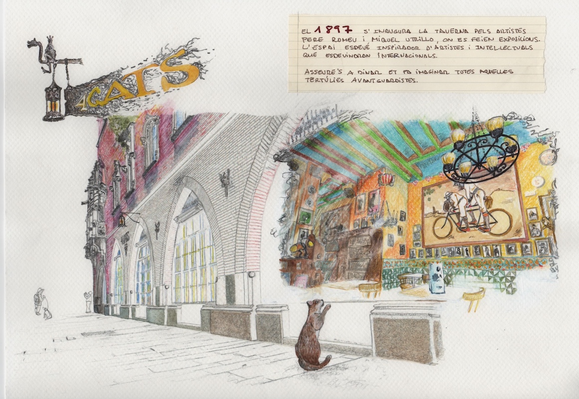 Els 4 gats dibujado por Patricia Soler Vico