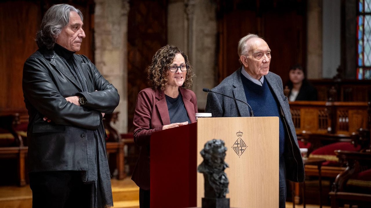 Xavier Marcé, Sonia Hernández y Fernando Méndez-Leite en la presentación del programa de los Goya. 