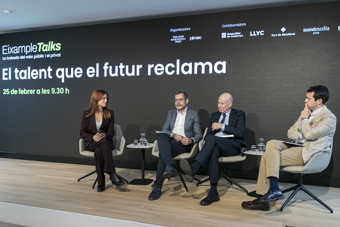 Taula rodona 'El talent que el futur reclama', amb Oriol Alcoba (Esade), Lluís Font (Consorci per a la Formació Contínua) i Xavier Jarque (Marlex).