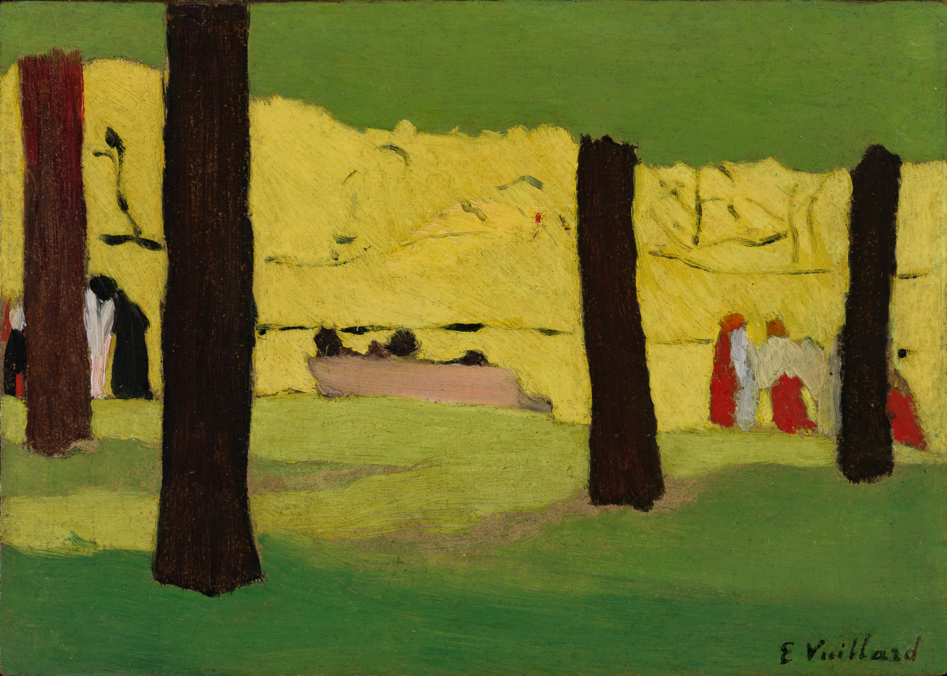 Édouard Vuillard. Le Banc rose, 1890. Col·lecció particular