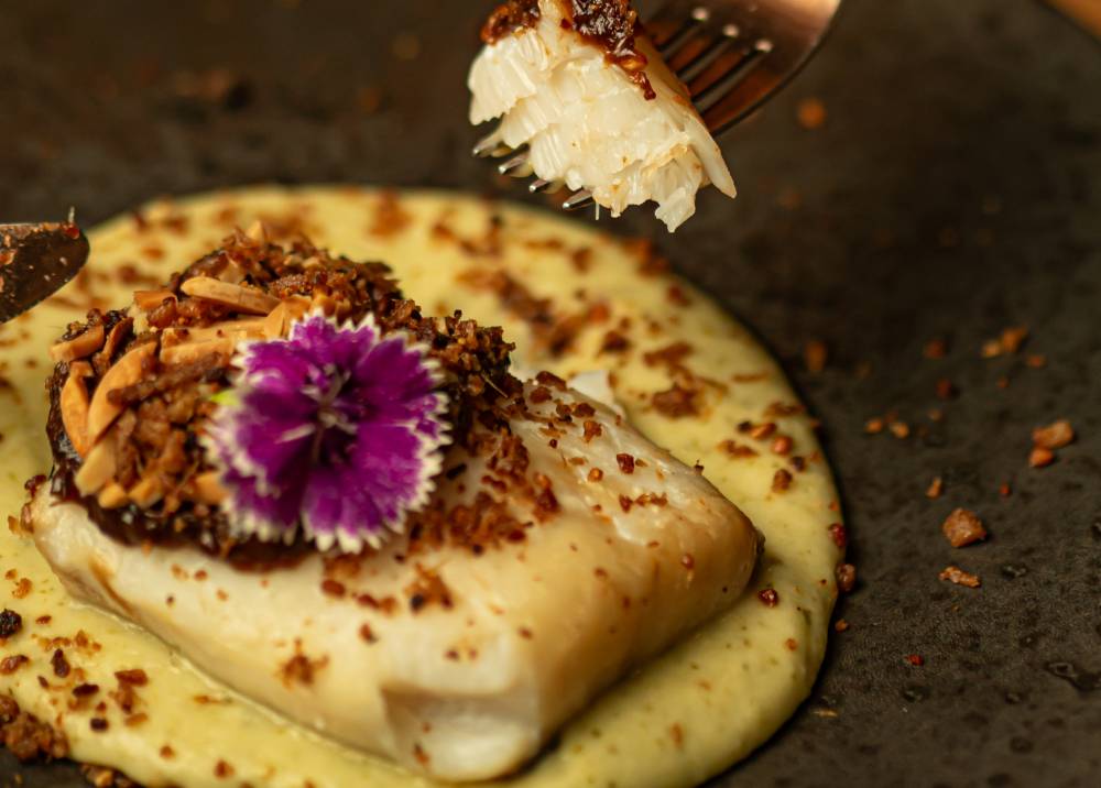 Bacalao en dos cocciones en el restaurante Arcano.