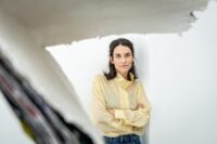 Joana Roda a la galeria Bombon de Barcelona, al carrer Trafalgar. © Àngel Bravo