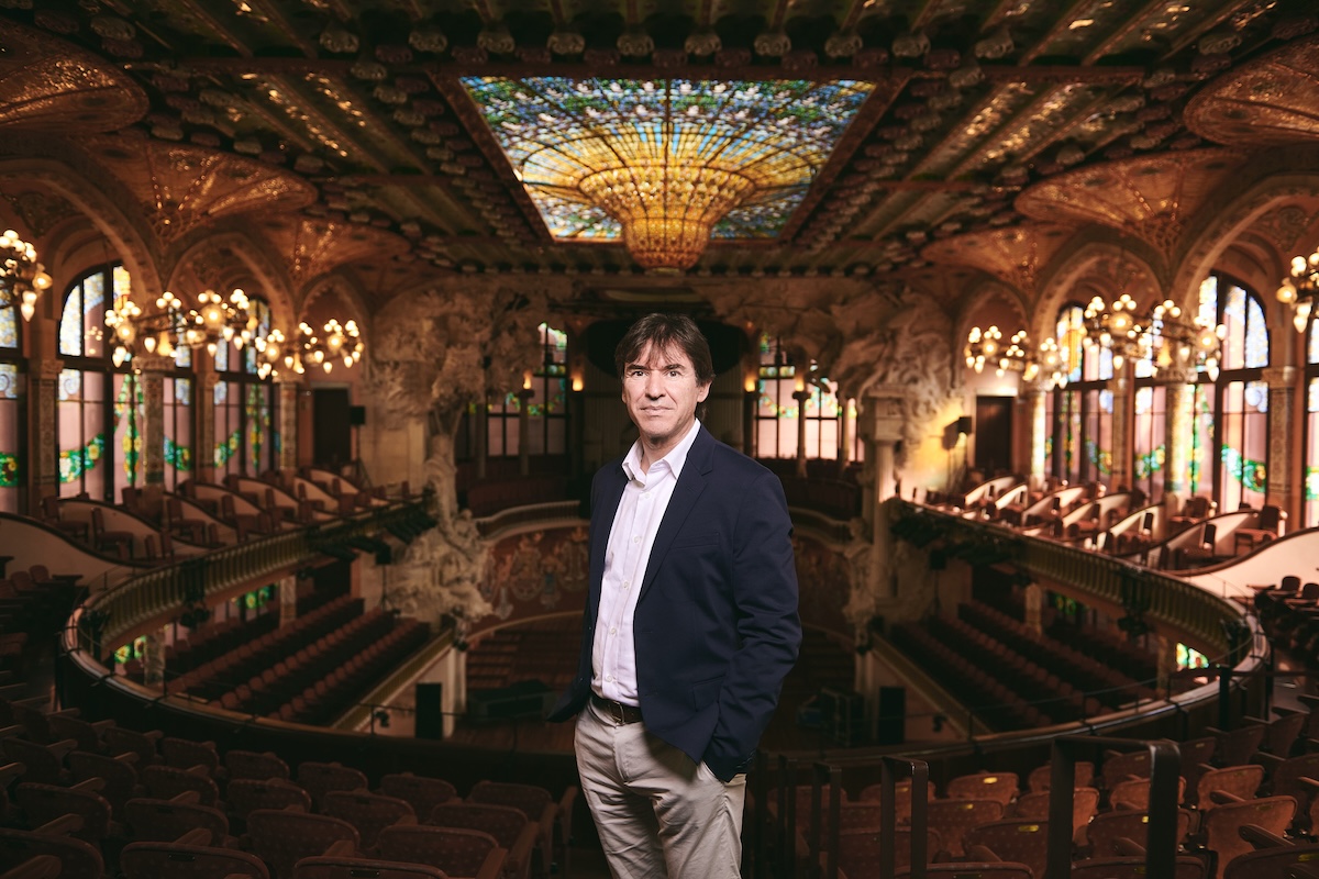 El director Xavier Puig al Palau de la Música Catalana.