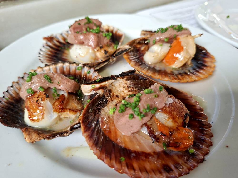 Zamburiñas con foie.