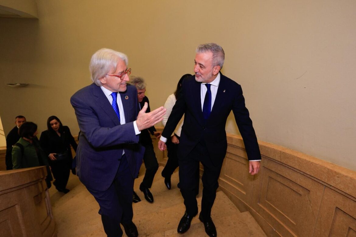 Josep Sánchez Llibre i Jaume Collboni a Foment del Treball.