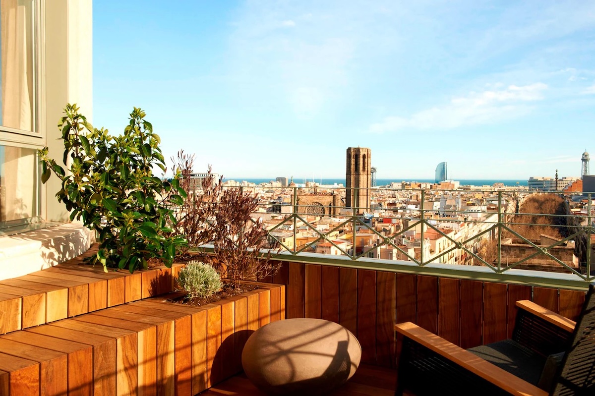 Terraza en Le Meridien Barcelona. 