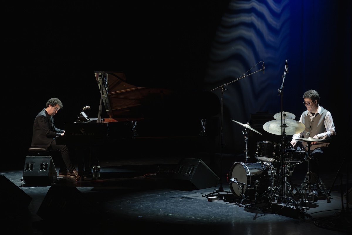 David Viñolas i Sergi Sirvent durant la Marató de Jazz a L'Auditori. 